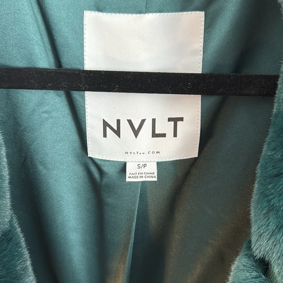 Women's Green Faux Fur Jacket - Picture 2 of 3